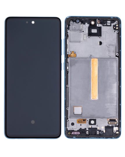 OLED Assembly With Frame Compatible For Samsung Galaxy A52 4G (A525 / 2021) / A52 5G (A526 / 2021) / A52S 5G (A528 / 2021) (Refurbished) (Awesome Blue)