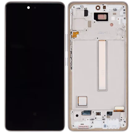 OLED Assembly With Frame Compatible For Samsung Galaxy A53 5G (A536 / 2022) (6.46") (Aftermarket Plus) (White)