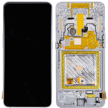 OLED Assembly With Frame Compatible For Samsung Galaxy A80 (A805 / 2019) (Refurbished) (Ghost White)