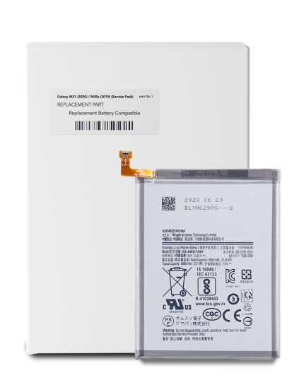 Replacement Battery Compatible For Samsung Galaxy M21 (M215F / 2020) M30s (M307 / 2019) (EB-BM207ABY) (Service Pack)