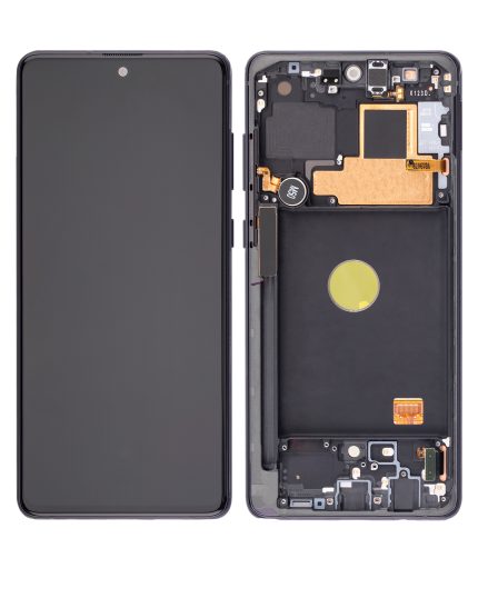 OLED Assembly With Frame Compatible For Samsung Galaxy Note 10 Lite (Refurbished) (Aura Black)