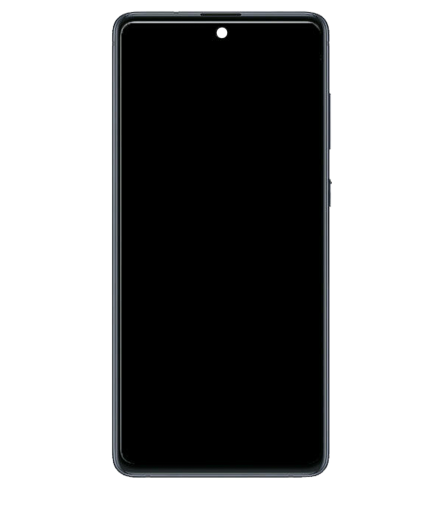 OLED Assembly With Frame Compatible For Samsung Galaxy Note 10 Lite (Service Pack) (Aura Glow / Silver)