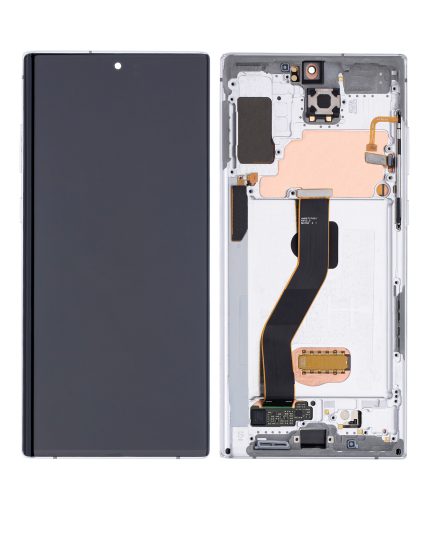OLED Assembly With Frame Compatible For Samsung Galaxy Note 10 Plus / 5G (Refurbished) (Aura White)