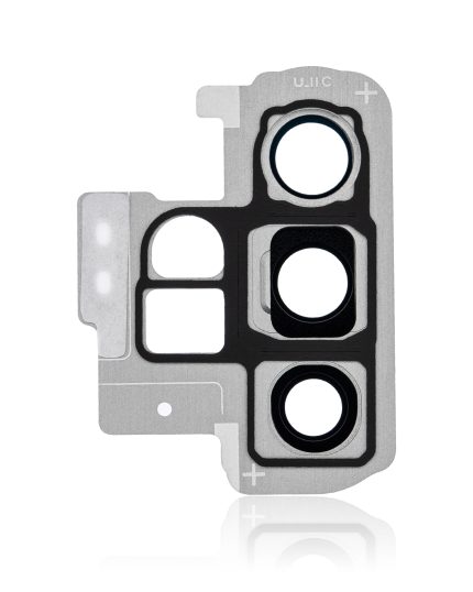 Back Camera Lens With Bracket / Bezel Compatible For Samsung Galaxy Note 10 Plus / 5G (Aura Glow / Silver)