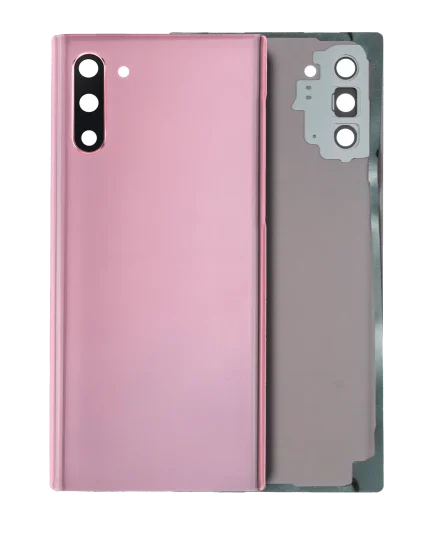 Back Cover Glass With Camera Lens Compatible For Samsung Galaxy Note 10 (Service Pack) (Aura Pink)