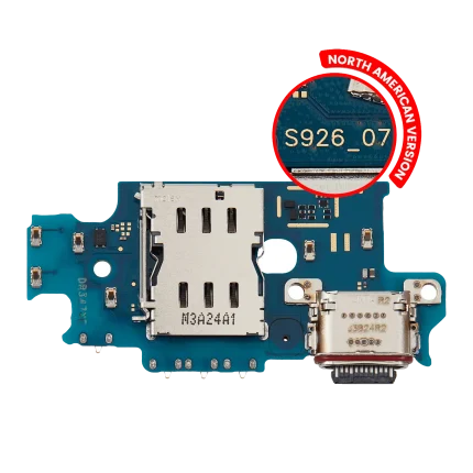 Charging Port Board With Sim Card Reader Compatible For Samsung Galaxy S24 Plus 5G (S926U) (US Version) (Premium)