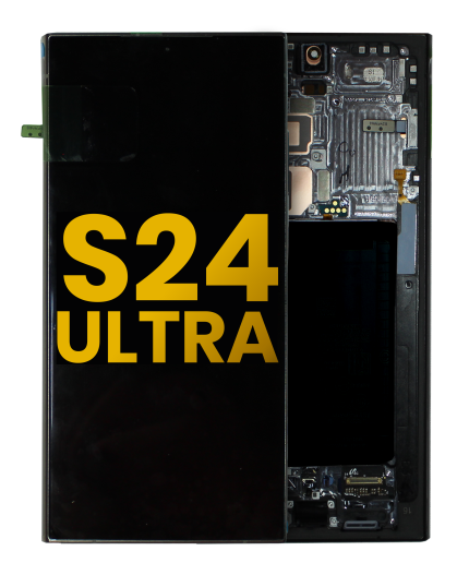 OLED Assembly With Frame Compatible For Samsung Galaxy S24 Ultra (Assembled) (Titanium Black)