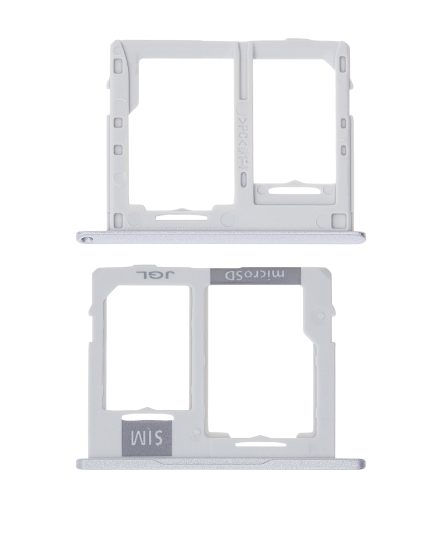 Dual Sim Card Tray Compatible For Samsung Galaxy Tab A 10.1" (T510 / T515) (Silver)