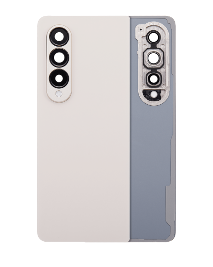 Back Cover Glass With Camera Lens Compatible For Samsung Galaxy Z Fold 4 (Service Pack) (Beige)
