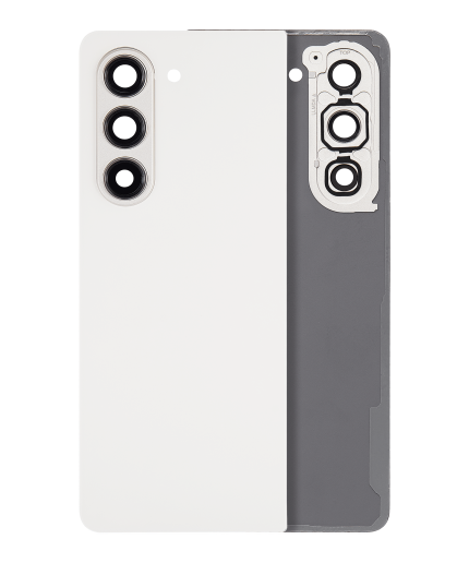 Back Cover Glass With Camera Lens Compatible For Samsung Galaxy Z Fold 5 (Service Pack) (Cream)