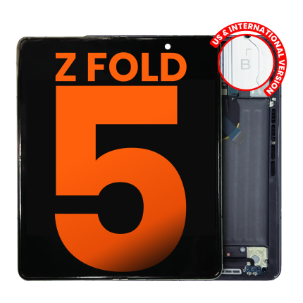 Inner OLED Assembly With Frame Compatible For Samsung Galaxy Z Fold 5 5G  (US & International) (Blemish: Grade C) (Phantom Black)