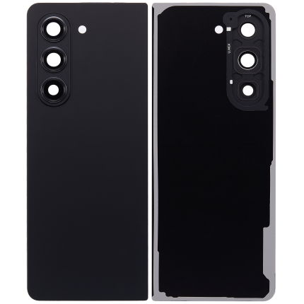 Back Cover Glass With Camera Lens Compatible For Samsung Galaxy Z Fold 5 5G (F946) (Phantom Black)