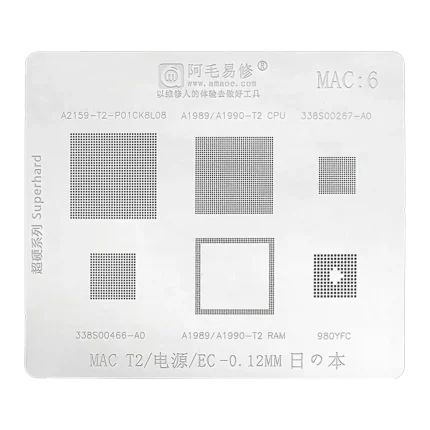 Power Logic Stencil Compatible For MacBook (A1989 / A1990 / A2159-T2) (MAC 6)