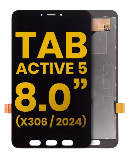 LCD Assembly Without Frame Compatible For Samsung Galaxy Tab Active 5 8.0" (X306 / 2024) (Refurbished) (Black)