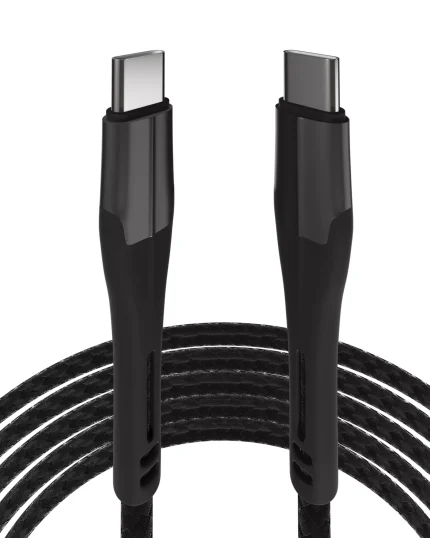 3 ft USB Type C To USB Type C Cable (EzeePro) (Alpha) (Black)