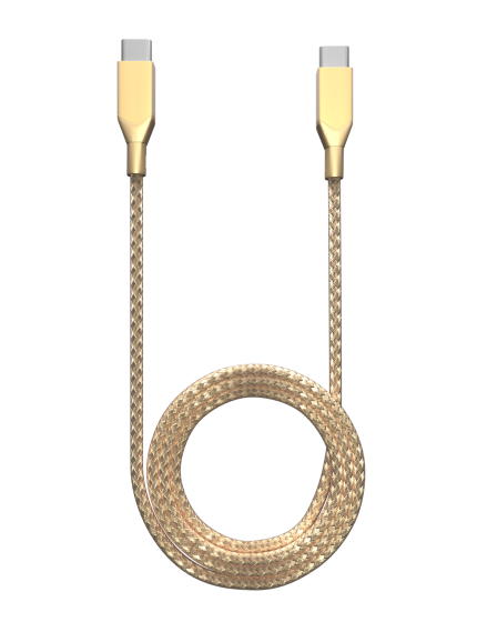 6 ft USB Type C To USB Type C Cable (EzeePro) (Infinity) (Gold)