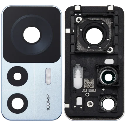 Back Camera Lens With Bracket / Bezel Compatible Fo Xiaomi 12T (2 Piece Set) (Blue)