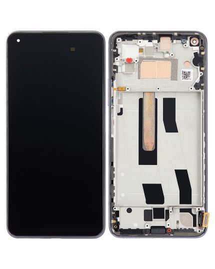 OLED Assembly With Frame Compatible For Xiaomi Mi 11 Lite (Refurbished) (Boba Black)