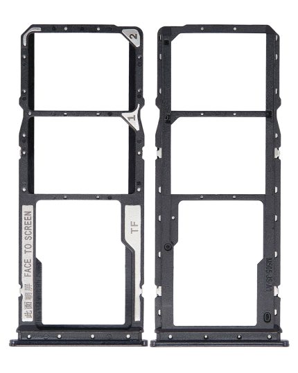 Dual Sim Card Tray Compatible For Xiaomi Redmi 9C / 9A (Black)