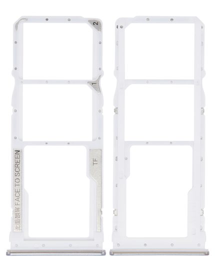 Dual Sim Card Tray Compatible For Xiaomi Redmi Note 9S / Note 9 Pro 4G (Glacier White)