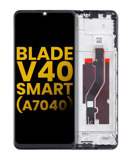 LCD Assembly With Frame Compatible For ZTE Blade V40 Smart (A7040) (Refurbished) (All Colors)