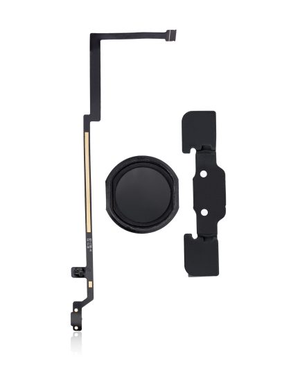 Home Button With Flex Compatible For iPad Air 1 (Black)