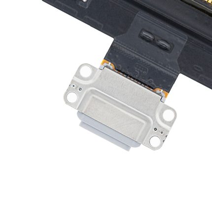 Charging Port Flex Cable Compatible For iPad Air 3 (Soldering Required) (White) (Premium) (White)