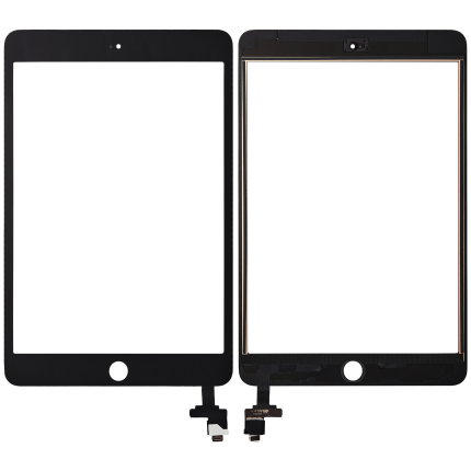 Digitizer With IC Chip Compatible For iPad Mini 3 (No Home Button Installed) (Aftermarket Pro: XO7) (Black)