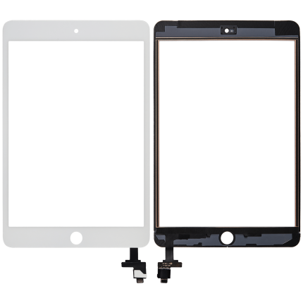 Digitizer With IC Chip Compatible For iPad Mini 3 (No Home Button Installed) (Aftermarket Pro: XO7) (White)