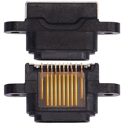 Charging Port Only Compatible For iPad Mini 1 / Mini 2 / Mini 3 (Soldering Required) (Black) (10 Pack)
