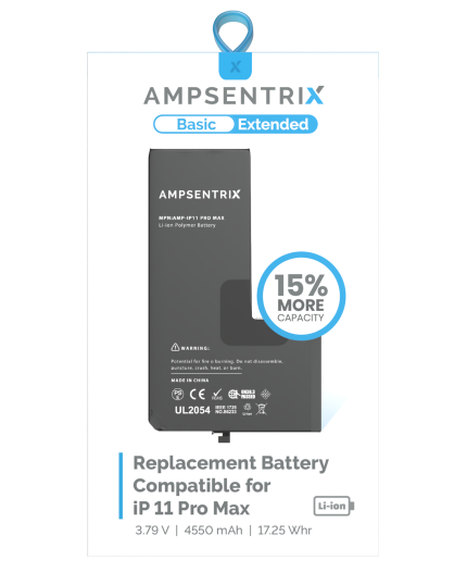 Replacement Battery Compatible For iPhone 11 Pro Max (EzeePro Basic Extended)