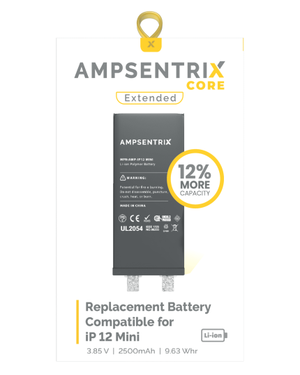 Replacement High Capacity Battery Core Compatible For iPhone 12 Mini (Spot Welding Required) (EzeePro Core Extended)