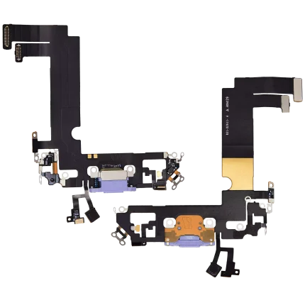 Charging Port Flex Cable Compatible For iPhone 12 Mini (Used OEM Pull) (Purple)