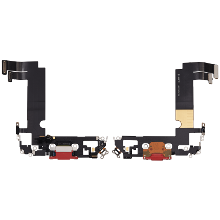Charging Port Flex Cable Compatible For iPhone 12 Mini (Used OEM Pull) (Red)
