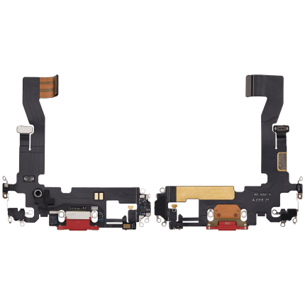 Charging Port Flex Cable Compatible For iPhone 12 / 12 Pro (Used OEM Pull) (Red)