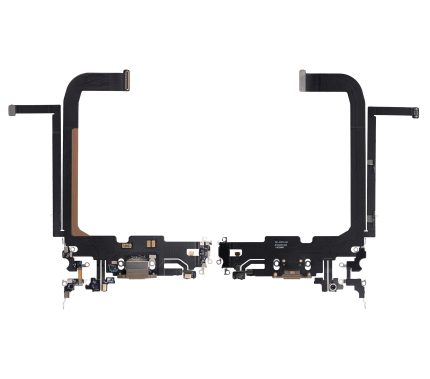 Charging Port Flex Cable Compatible For iPhone 13 Pro Max (Used OEM Pull) (Gold)
