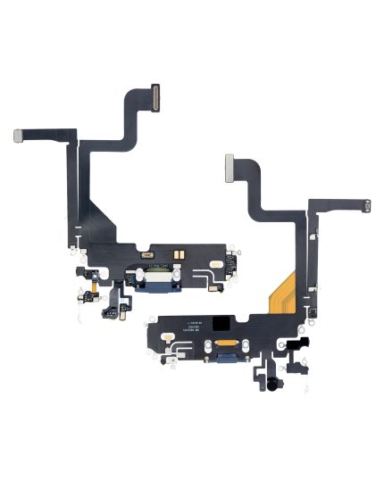 Charging Port Flex Cable Compatible For iPhone 13 Pro (Premium) (Sierra Blue)