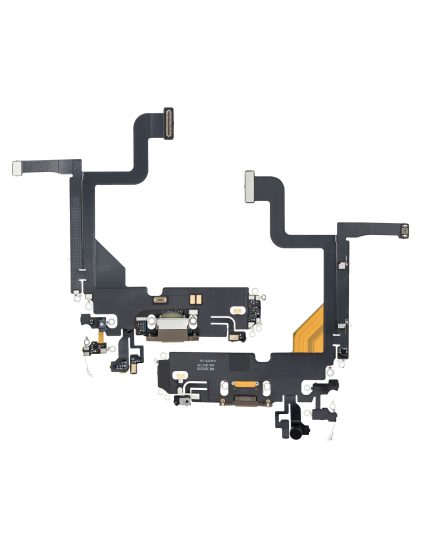 Charging Port Flex Cable Compatible For iPhone 13 Pro (Premium) (Gold)