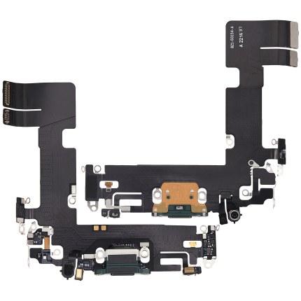 Charging Port Flex Cable Compatible For iPhone 13 (Used OEM Pull) (Green)