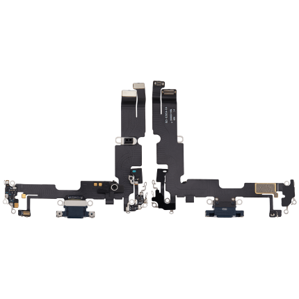 Charging Port Flex Cable Compatible For iPhone 14 Plus (Used OEM Pull) (Midnight)