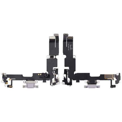Charging Port Flex Cable Compatible For iPhone 14 Plus (Used OEM Pull) (Purple)