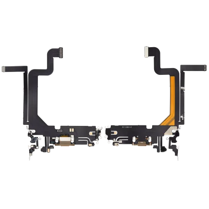 Charging Port Flex Cable Compatible For iPhone 14 Pro Max (Aftermarket Plus) (Gold)