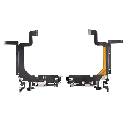 Charging Port Flex Cable Compatible For iPhone 14 Pro Max (Aftermarket Plus) (Silver)