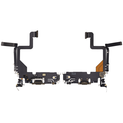 Charging Port Flex Cable Compatible For iPhone 14 Pro (Used OEM Pull) (Gold)