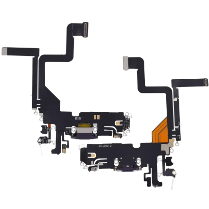 Charging Port Flex Cable Compatible For iPhone 14 Pro (Aftermarket Plus) (Deep Purple)