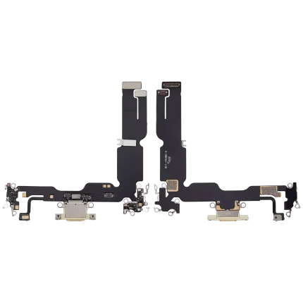 Charging Port Flex Cable Compatible For iPhone 15 Plus (Aftermarket Plus) (Yellow)