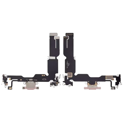 Charging Port Flex Cable Compatible For iPhone 15 Plus (Aftermarket Plus) (Pink)