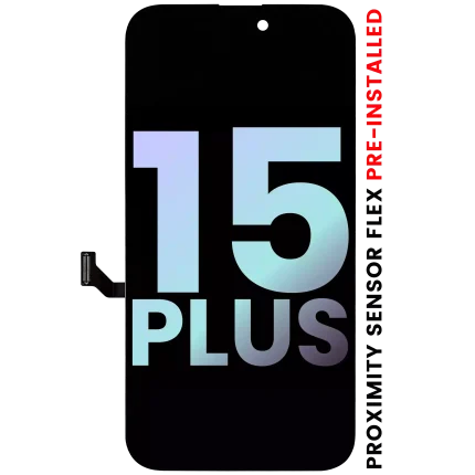 OLED Assembly With Proximity Sensor Flex Pre-Installed Compatible For iPhone 15 Plus  (Service Pack)