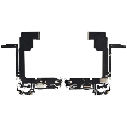 Charging Port Flex Cable Compatible For iPhone 15 Pro Max (Aftermarket Plus) (Black Titanium)