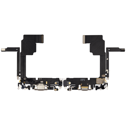Charging Port Flex Cable Compatible For iPhone 15 Pro (Premium) (Natural Titanium)